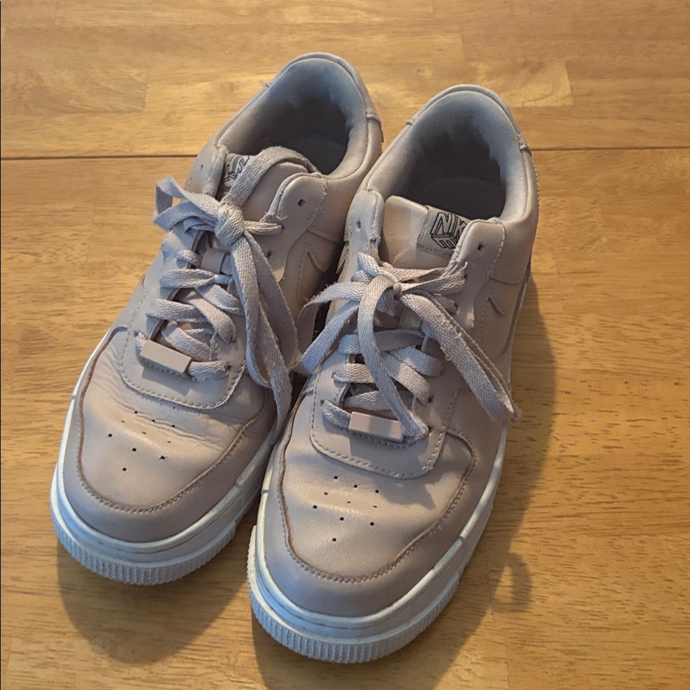 Blush pink Air Force ones